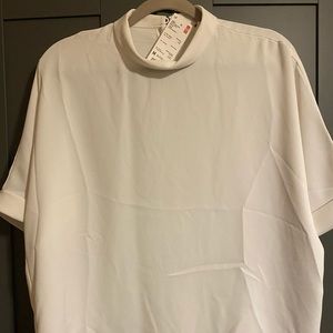 Uniqlo Drape Mock Neck Blouse